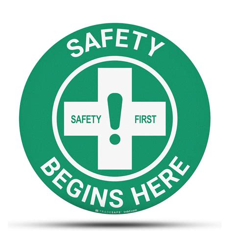 Safety Begins Here Safety First Signs Anti Slip Floor Sign Tradesafe