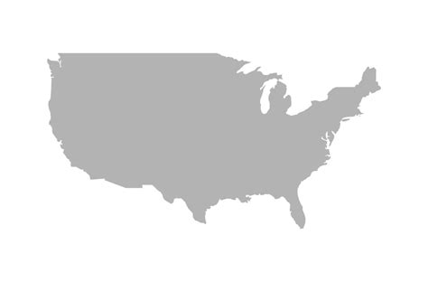 Mapa Vetorial Dos Estados Unidos Da América Em Fundo Branco 7167578