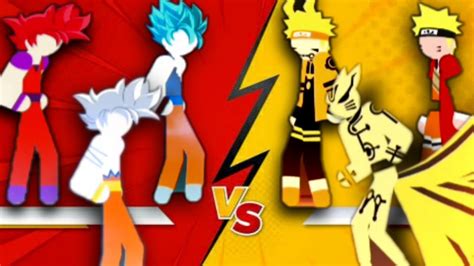 Goku Vs Naruto All Forms 3v3 Stickman Dragon Fight Stickman