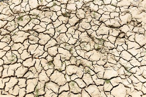 Global Warming Concept Cracked Soil Arid Land With Dry And Cracked