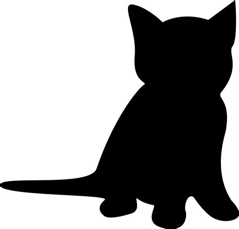 Kitten Black Cat Silhouette Kitten Silhouette Png Cli