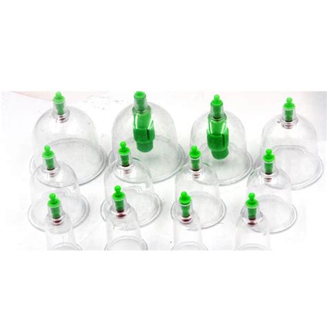 12 Cups Medical Vacuum Cupping Suction Therapy Device Body Massager Set Effective Healthy For