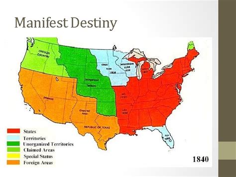 Manifest Destiny Mexicanamerican War Texas Annexation American Government