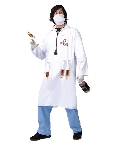 Dr Shots Arzt Kostüm Weißer Doktor Kittel Als Party Kostüm