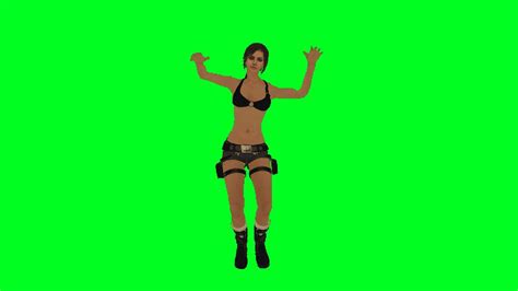 Lara Croft Dancing Green Screen Youtube