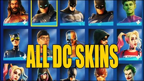 All Dc Skins In Fortnite Youtube