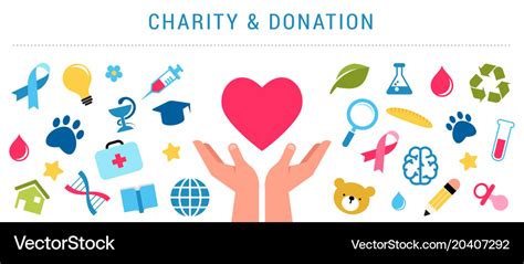 Charity Giving And Donation Poster Template Vector Image
