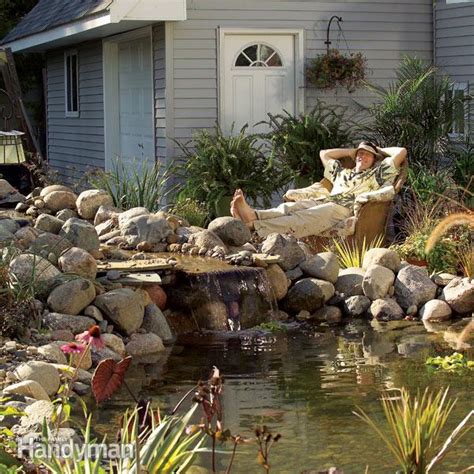 Imagine how wonderful it could be to have such a gorgeous thing on your property. Build a Backyard Pond and Waterfall | The Family Handyman