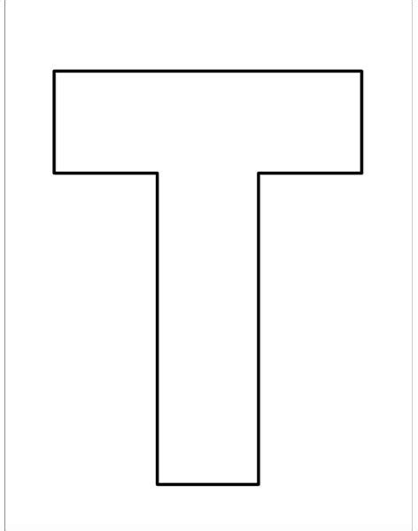 Free Block Letter T Coloring Pages
