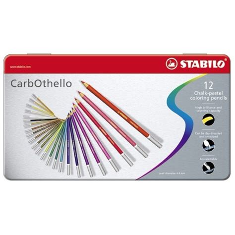 Stabilo Carbothello Pastel Pencils Tin Of 12