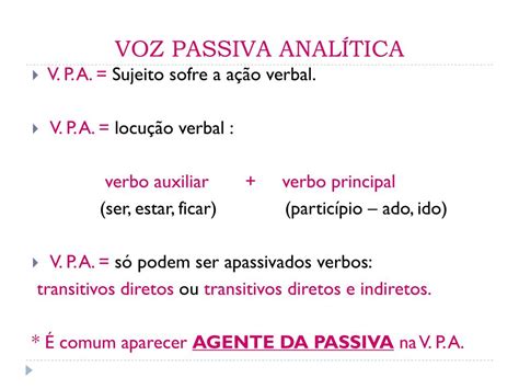 Ppt Aula 13 Vozes Verbais Powerpoint Presentation Free Download