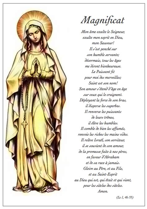 Magnificat Lc 1 46 55 Vierge Marie Priere Prières Catholiques