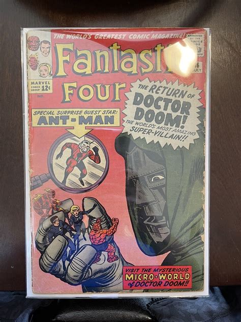 Fantastic Four 16 Gdvg🔑1st Ant Man X Over 🔑 Doom Cover 1963 Marvel