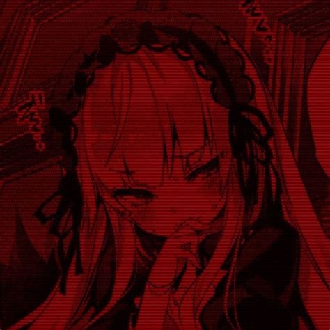 Red Pfp Digital Art Anime Cybergoth Anime Dark Images