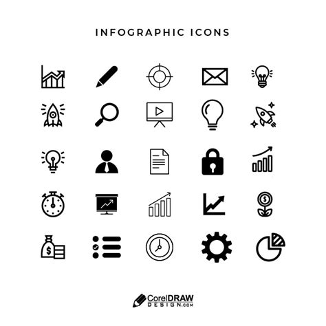Download Corporate Business Infographic Icons Vector Coreldraw Design