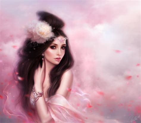 Check spelling or type a new query. Fantasy girl pink dress long hair petals beautiful flower wallpaper | 1600x1392 | 594504 ...