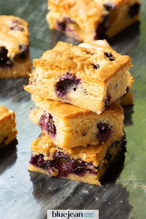 Blueberry Blondies Blue Jean Chef Meredith Laurence Recipe In