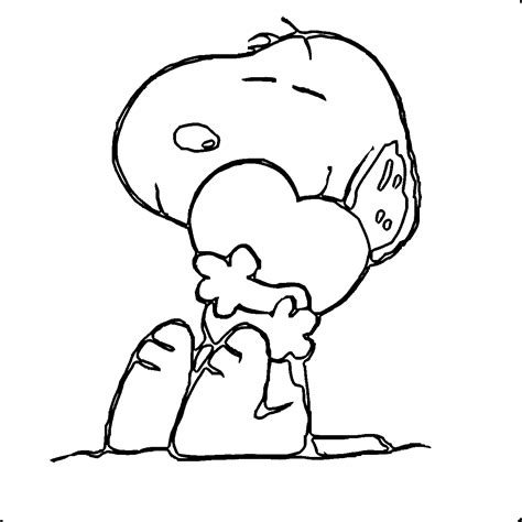 Snoopy Valentines Day Coloring Pages