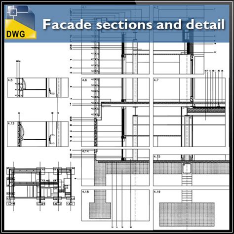 【cad Details】facade Sections And Cad Details Cad Files Dwg Files