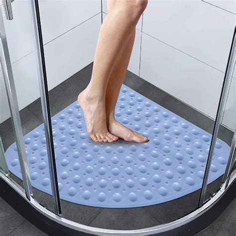 Bathsafe 80x80cm Customized Oversized Sector Corner Shower Mats Anti Slip Quadrant Bath Mat Anti