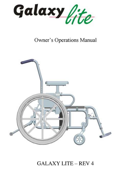 Future Mobility Healthcare Inc Galaxy Lite Owners Operation Manual