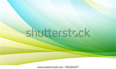 Abstract Green Sky Blue Gradient Curve Stock Vector Royalty Free