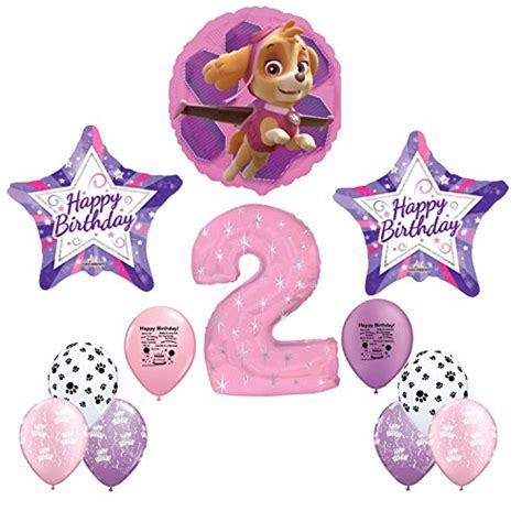 Buy Paw Patrol Skye And Everest Happy 2nd Birthday Balloon Bouquet Online