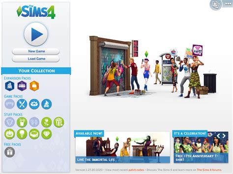 The Sims 4 New Main Menu Gambaran