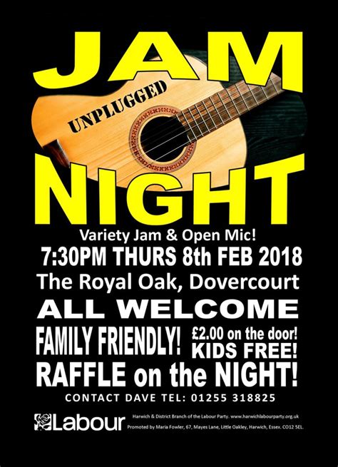 Variety Jam Night And Open Mic Harwich Branch