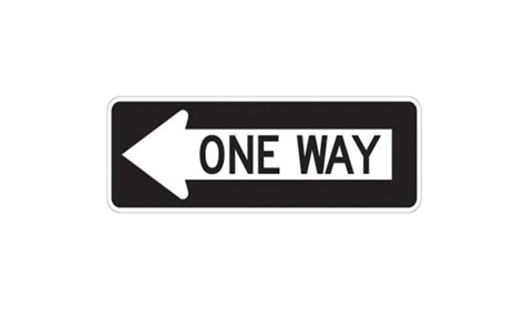 One Way Left Orientation Sign R6 1l Traffic Safety Supply Company