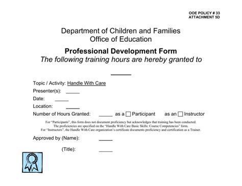 Department Of Children And Families Office Of Education Professional