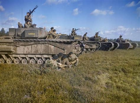 Churchill Tanks On Manoeuvres In Britain October 1942 British Tank