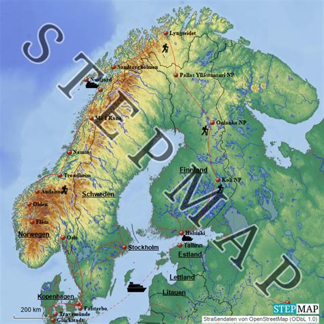 Stepmap Skandinavien 2022 Landkarte Für Deutschland