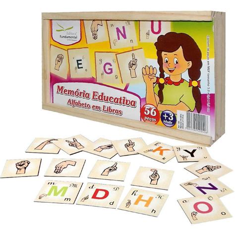 Brinquedo Educativo Mem Ria Alfabeto Em Libras Fundamental Na