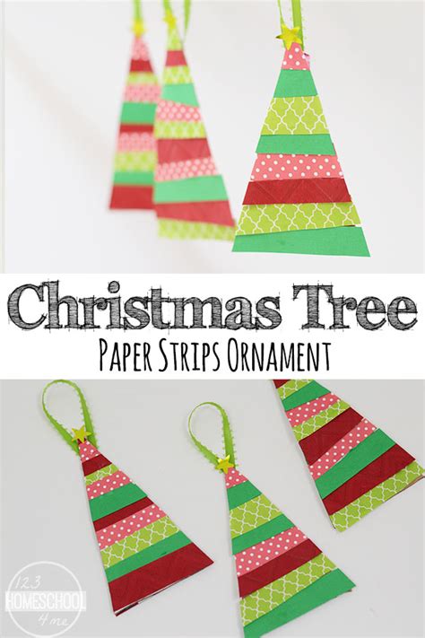 Paper Strips Christmas Tree Ornament Craft