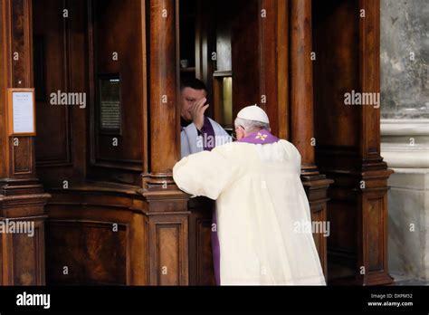 St Peters Basilica Vatican Rome Italy 28th March 2014 The Pope