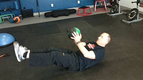 V Up With Medicine Ball Youtube