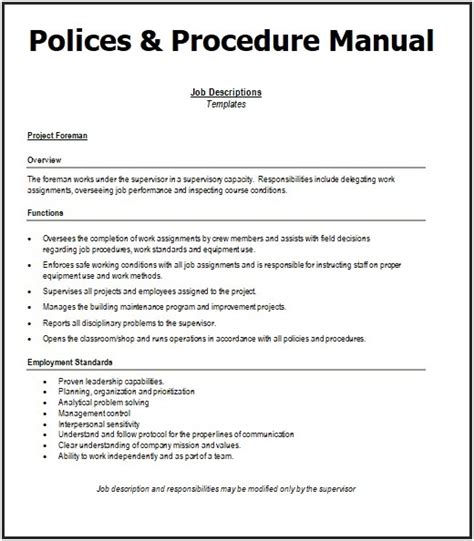 7 Policies And Procedures Manual Templates Ms Word Excel And Pdf