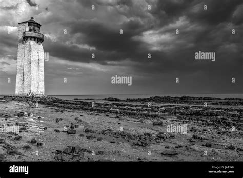 Black And White Lighthouse Storm High Resolution Stock Photography And