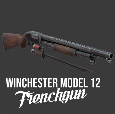 Artstation Winchester Model 12 Trenchgun Game Asset Wip