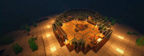 Minecraft Easy Underwater House With A Glass Dome Ideas And Design
