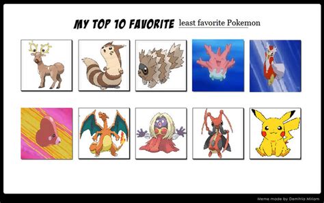 My Top 10 Least Favorite Pokemon By Lightarcindumati On Deviantart