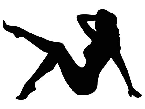 Pin Up Girl Silhouette Vector At Collection Of Pin Up