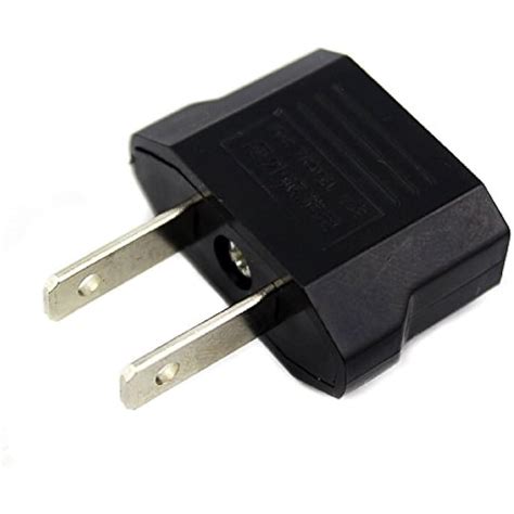 E U4113619ak European To Usa American Outlet Plug Adapter Black 2