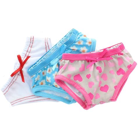 Doll Clothes Fits American Girl 18 Underwear Panties Set Of 3 Undies Pink Butterfly Closet