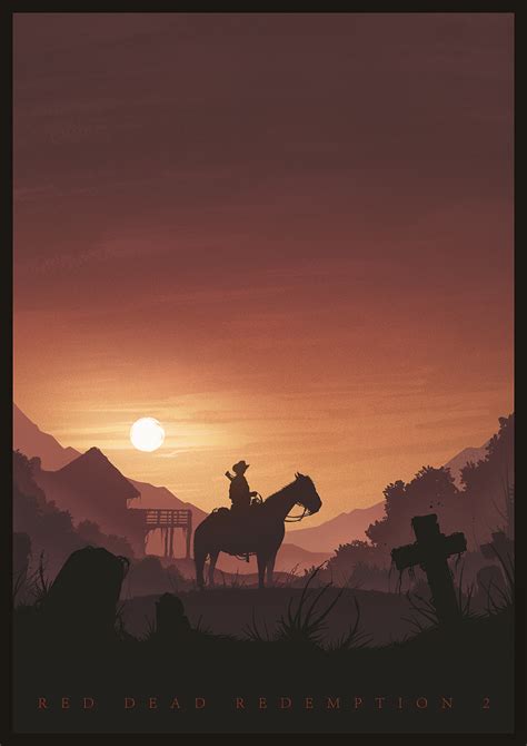 Red Dead Redemption 2 Art Print By I13 Artwork Rminimalistart