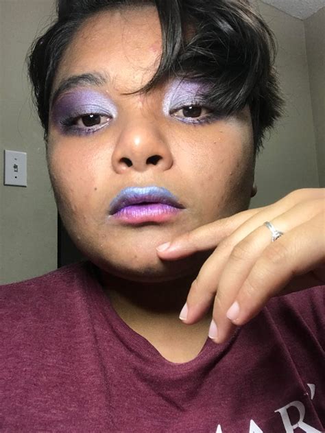 Bi Pride Makeup Look Bisexual Nonbinary Here I Love This Look R