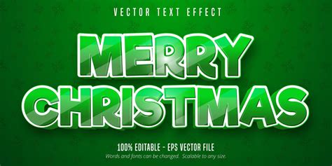 Merry Christmas Text Effect 1432295 Vector Art At Vecteezy