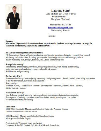 10 Hospitality Management Resume Templates In Pdf Doc