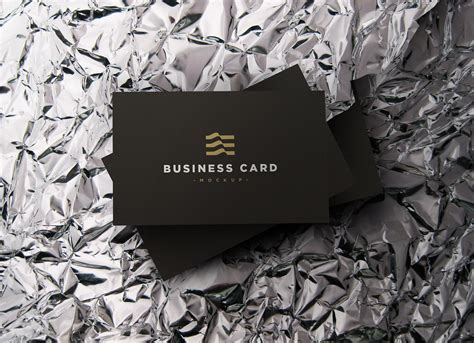 black elegant business card mockup psd good mockups